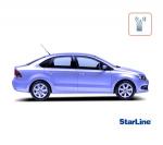 Установка охранной системы с обратной связью StarLine A63 Volkswagen POLO седан